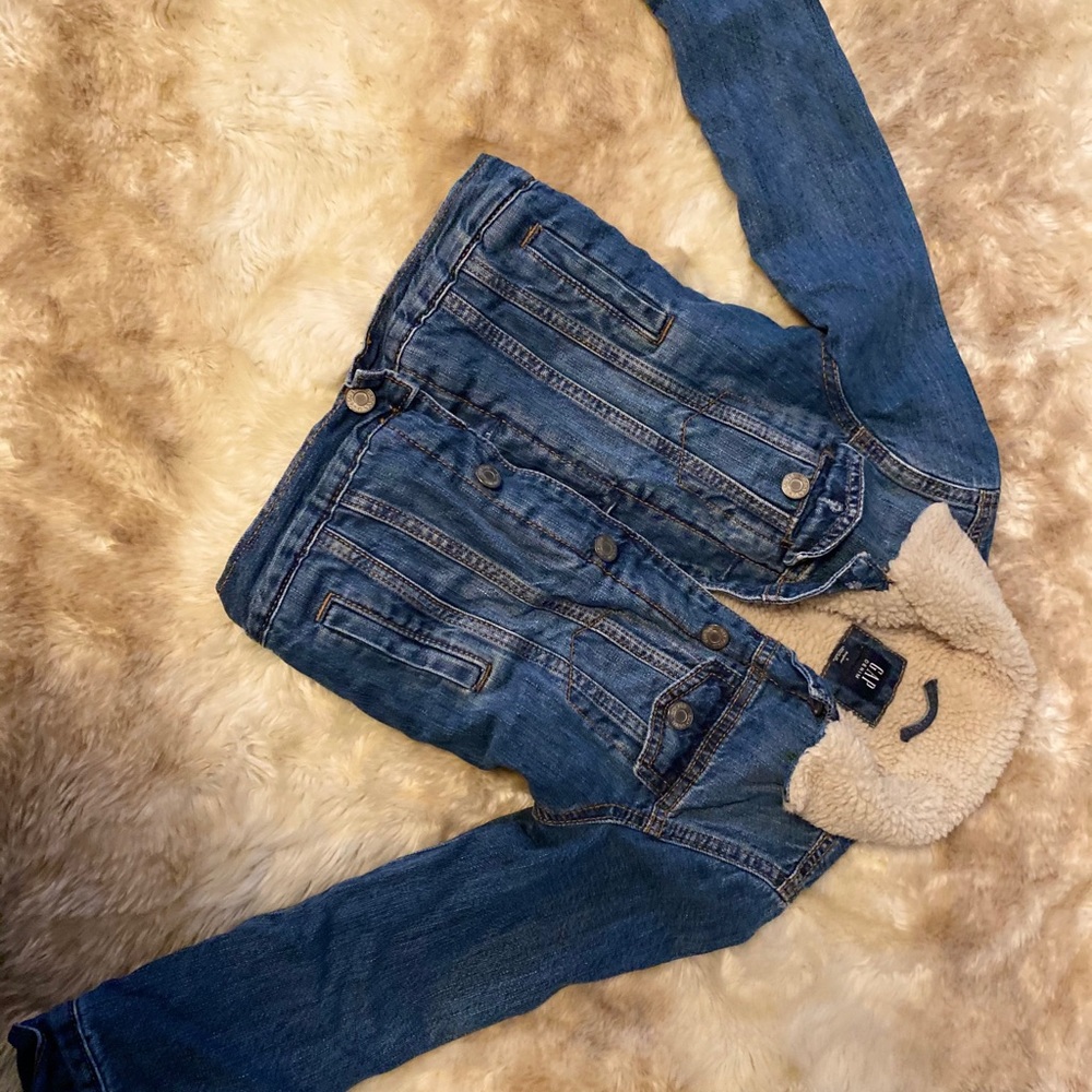 Sherpa lined Gap Jean jacket